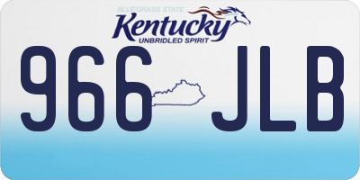 KY license plate 966JLB
