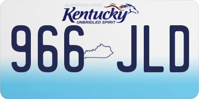 KY license plate 966JLD