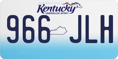 KY license plate 966JLH