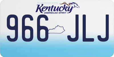 KY license plate 966JLJ