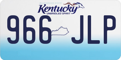KY license plate 966JLP