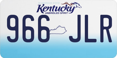 KY license plate 966JLR