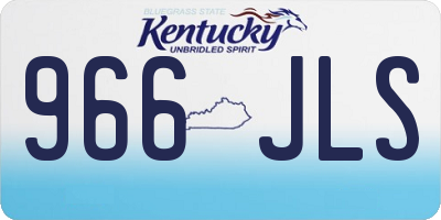 KY license plate 966JLS