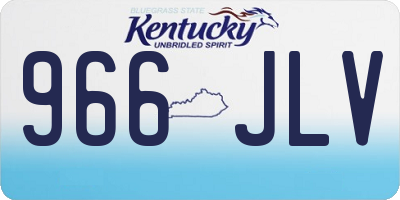 KY license plate 966JLV