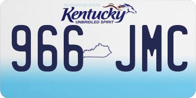 KY license plate 966JMC