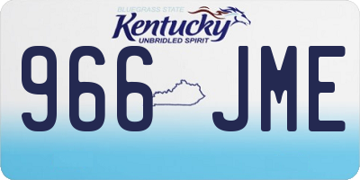 KY license plate 966JME