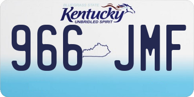 KY license plate 966JMF