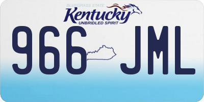 KY license plate 966JML