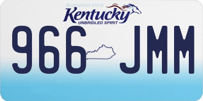 KY license plate 966JMM