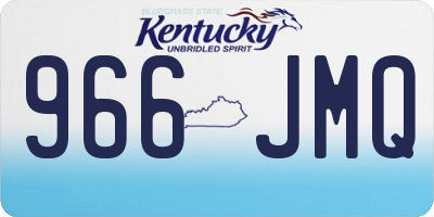KY license plate 966JMQ