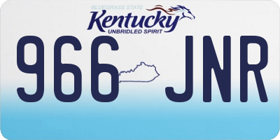 KY license plate 966JNR