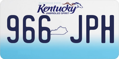 KY license plate 966JPH