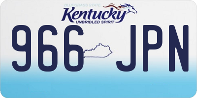 KY license plate 966JPN