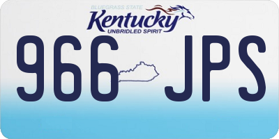 KY license plate 966JPS