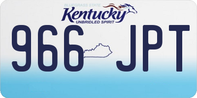 KY license plate 966JPT