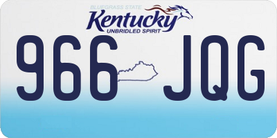 KY license plate 966JQG