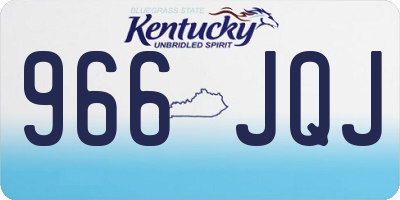 KY license plate 966JQJ