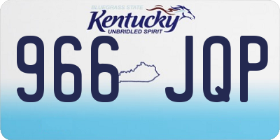 KY license plate 966JQP