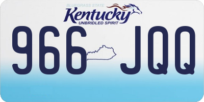 KY license plate 966JQQ