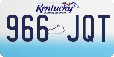 KY license plate 966JQT