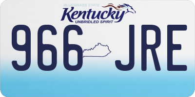 KY license plate 966JRE