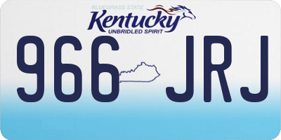 KY license plate 966JRJ