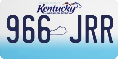 KY license plate 966JRR