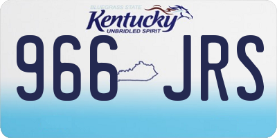 KY license plate 966JRS