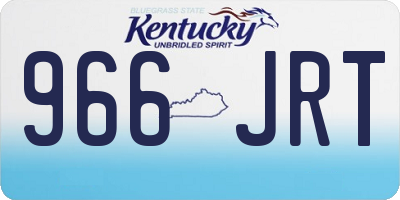 KY license plate 966JRT