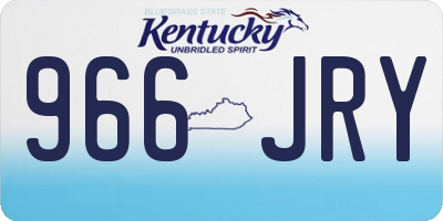 KY license plate 966JRY