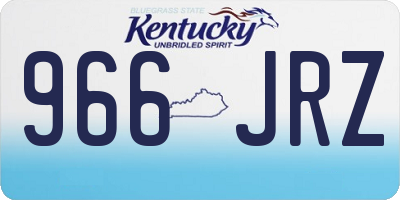 KY license plate 966JRZ