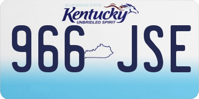 KY license plate 966JSE