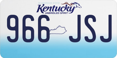 KY license plate 966JSJ