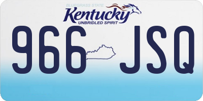 KY license plate 966JSQ