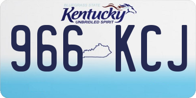 KY license plate 966KCJ