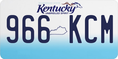 KY license plate 966KCM