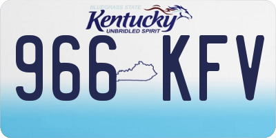 KY license plate 966KFV