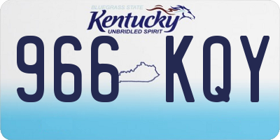 KY license plate 966KQY