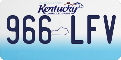KY license plate 966LFV
