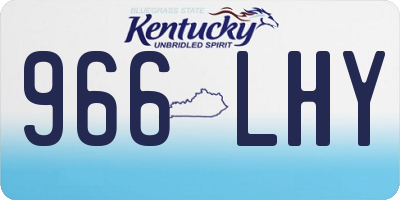 KY license plate 966LHY