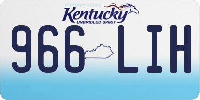 KY license plate 966LIH