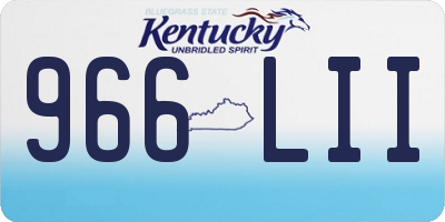 KY license plate 966LII