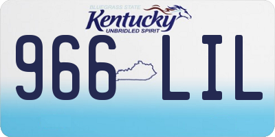KY license plate 966LIL