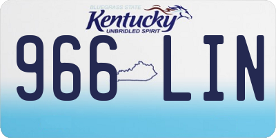 KY license plate 966LIN