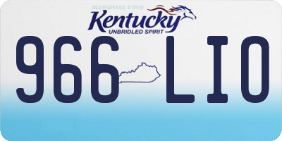 KY license plate 966LIO
