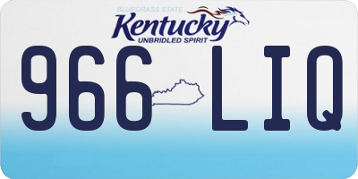 KY license plate 966LIQ