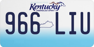 KY license plate 966LIU