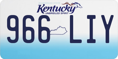 KY license plate 966LIY