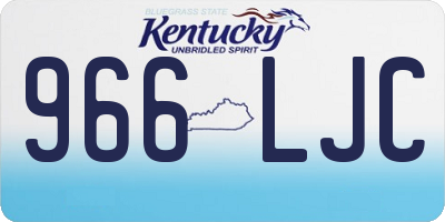 KY license plate 966LJC