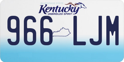KY license plate 966LJM